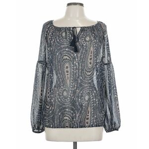 Lucky Brand Paisley Print Sheer Blouse